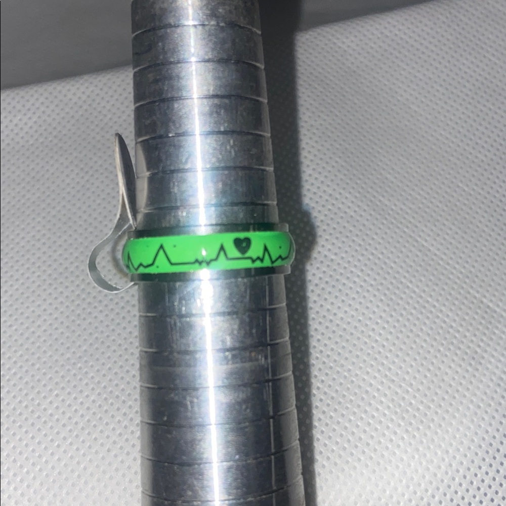 Green Stainless Steel Ring